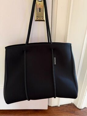 preneLOVE Black Women’s Tote Bag with Rope Handles